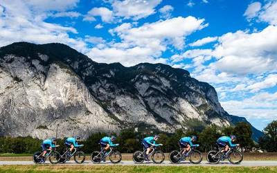 Erbitiren Movistar Team seigarrena Munduko Txapelketetako taldekako erlojupekoan