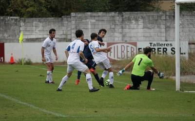 Etxeko taldeari gol bat sartuta oiartzuarrak nagusi Bergaran