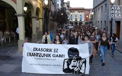 Aiaraldeko Mugimendu Feministak argi utzi du: "Justizia gure eskuetan hartzera goaz"