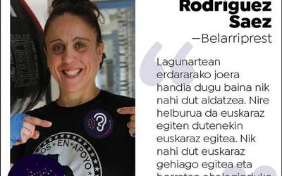 Ixa Rodriguez, belarriprest: "Nik nahi dut euskaraz gehiago egitea eta horretan ahaleginduko naiz"