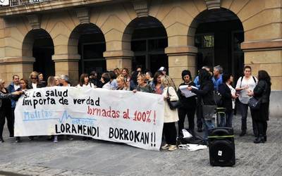 Greba mugagabea hasi dute Loramendiko langileek