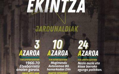 'Hitza eta ekintza' jardunaldiak antolatu dituzte Azpeitiko eta Zestoako Gaztetxeek azarorako
