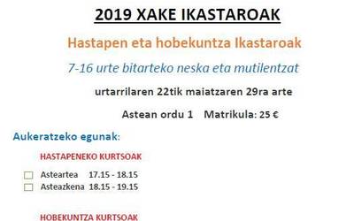 Neguko xake ikastaroak martxan