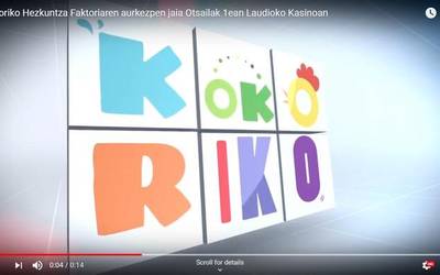 "Kokoriko hezkuntza faktoria" aurkeztuko dugu otsailaren 1ean Laudioko kasinoan