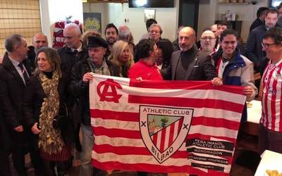 Athleticeko presidentea Arrasaten, derbiaren atarian