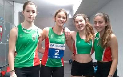 Hirugarren postua, 4x100 metrotan