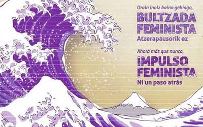Feminismoaren bidean atzerapausorik ez emateko aldarria egin du Iruñeko Udalak