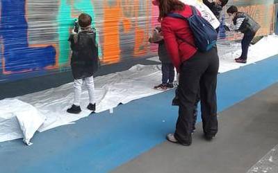 Graffiti tailerra burutu dute Lamuza Ikastetxean