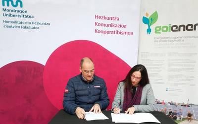 Hitzarmena sinatu dute Goiener elkarteak eta Humanitate eta Hezkuntza Zientzien Fakultateak