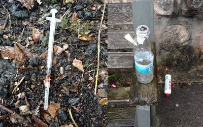 Erabilitako xiringak agertu dira Bergarako hainbat gune publikotan