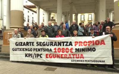 Goierriko pentsiodunak ere pentsio duinen alde borrokan ari dira