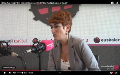 Bakartxo Ruiz: “EH Bildu aldaketaren lidergoa hartzeko prest dago”