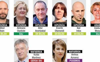 Sei debagoiendar batzarkide, eta beste bi parlamentari