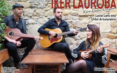 Iker Laurobak, Leire Letuk eta Urbil Artolak kontzertua eskainiko dute Orion ekainaren 7an