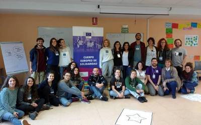 Europako Boluntario Programako gazteak Altsasun trebatzen