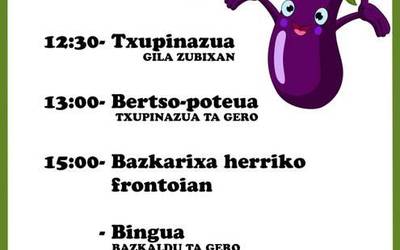 Astelehenean bukatuko da Berenjena Eguneko bazkarirako izen-ematea