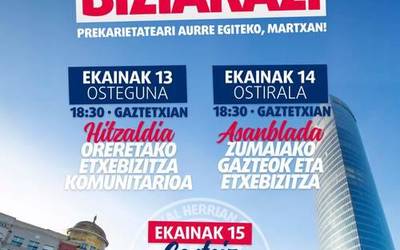 Ernaik hitzaldia eta asanblada antolatu ditu Zumaian 'Bizitzak biziarazi' jardunaldien atarian