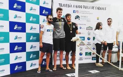 Unai Amenabarrek irabazi du Pobla de Farnalseko itsas zeharkaldia senior kategorian