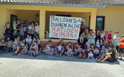 Nafarroako haur eskolen protestarekin bat egin du Ultzamako Xinbili Xanbalak