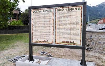 Zeramika mosaiko berri batek trenbidearen historia azpimarratuko du