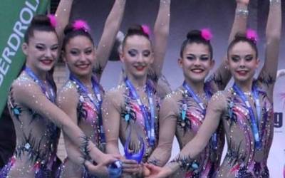 Sara Arangurenek zilarra irabazi du gimnastika erritmikoko Espainiako Taldekako Kopan