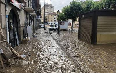 Tafalla irentsi du erauntsiak; hildako bat eta kalte material ugari eragin ditu euriteak