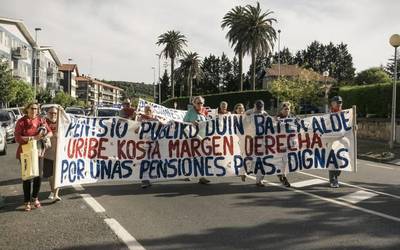 Manifestazioa egingo dute Uribe Kostako pentsiodunek Plentzian