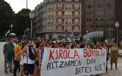 Jarraipen zabala Bizkaiko kiroldegietako langileen greban