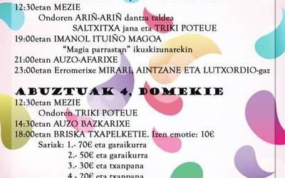 Bernako jaietako egitaraua