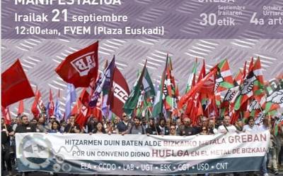 Bizkaiko metala kalera irtengo da irailaren 21ean