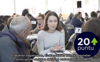 Aldaketa eragin du Euskaraldiak: sei puntu gora