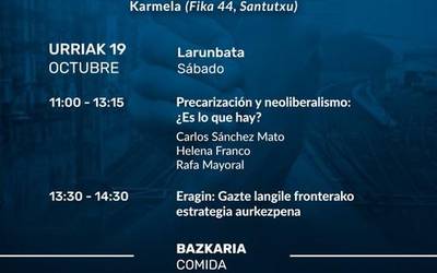 "No es lo que hay" jardunaldiak antolatu ditu Eraginek Bilbon