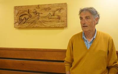 Orioko balea arrantzaren historia, udaletxeko hormari josita
