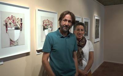Frederic Gutierrez Barde artista donostiarraren margolanak erakusgai Torre Luzea aretoan.