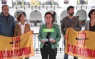 EH Bilduk bat egin nahi du Kataluniaren aldeko elkartasun olatuarekin