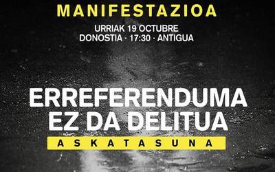 Bihar Donostian egingo den manifestazioan parte hartzeko deia egin du Azkoitiko Gure Esku-k