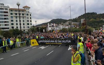 Donostiako manifestazioa, argazkitan