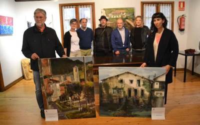 Euriari aurre eginez 15 margolarik kolorez bete zituzten igandean Berako karrikak