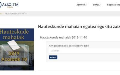 Herritarrek Udalaren webgunean jakin dezakete Espainiako bozetan mahaikide izatea egokitu zaien