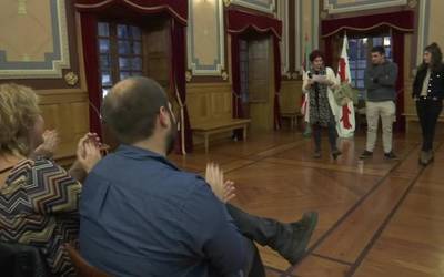 Julen Murgiondo eta Saioa Galarraga dantzariak omenduak izan dira Bergaran