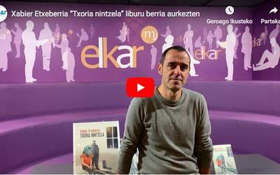 Xabier Etxeberriak bere lehen ipuin liburua kaleratu du, 'Txoria nintzela' izenburupean