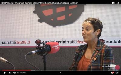 Bel Pozueta: “Inguruko guztiak konbentzitu behar ditugu bozkatzera joateko”