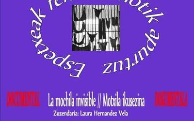 'Motxila ikusezina' dokumentalaren proiekzioa eta hizketaldia izanen dira igandean Aizarotzen