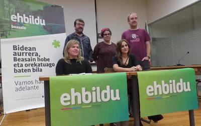 Beasaingo EH Bilduko udal taldeak udal aurrekonturako lehentasunak eta beren proposamenak aurkeztu zituzten
