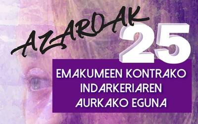 Hainbat ekitaldi izango da Emakumeen Kontrako Indarkeriaren Aurkako Egunean