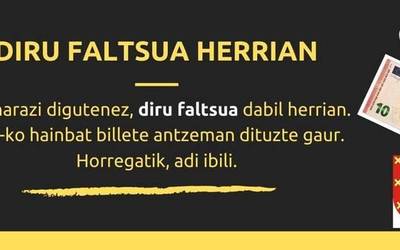 Leitzan billete faltsuak atzeman dituztela jakinarazi du Udalak