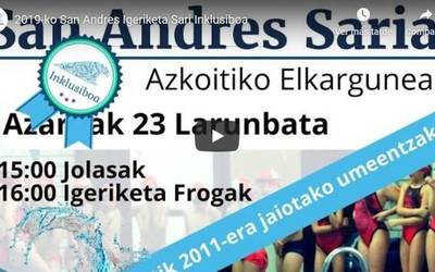 San Andres Igeriketa Sari inklusiboa, bideoan