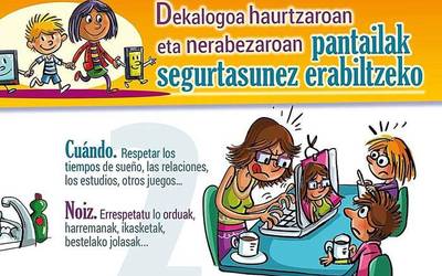 Osasun Publikoak dekalogoa egin du haurtzaroan eta nerabezaroan pantailak modu seguruan erabiltzea sustatzeko