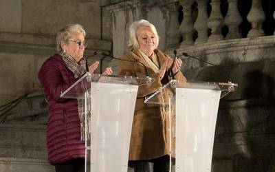 Bilboko manifestazio amaieran Roderok eta Lasak irakurri duten agiria