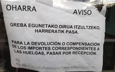 Greba egunetako dirua itzuliko diela jakinarazi die Emtesport enpresak Abadiñoko erabiltzaileei
